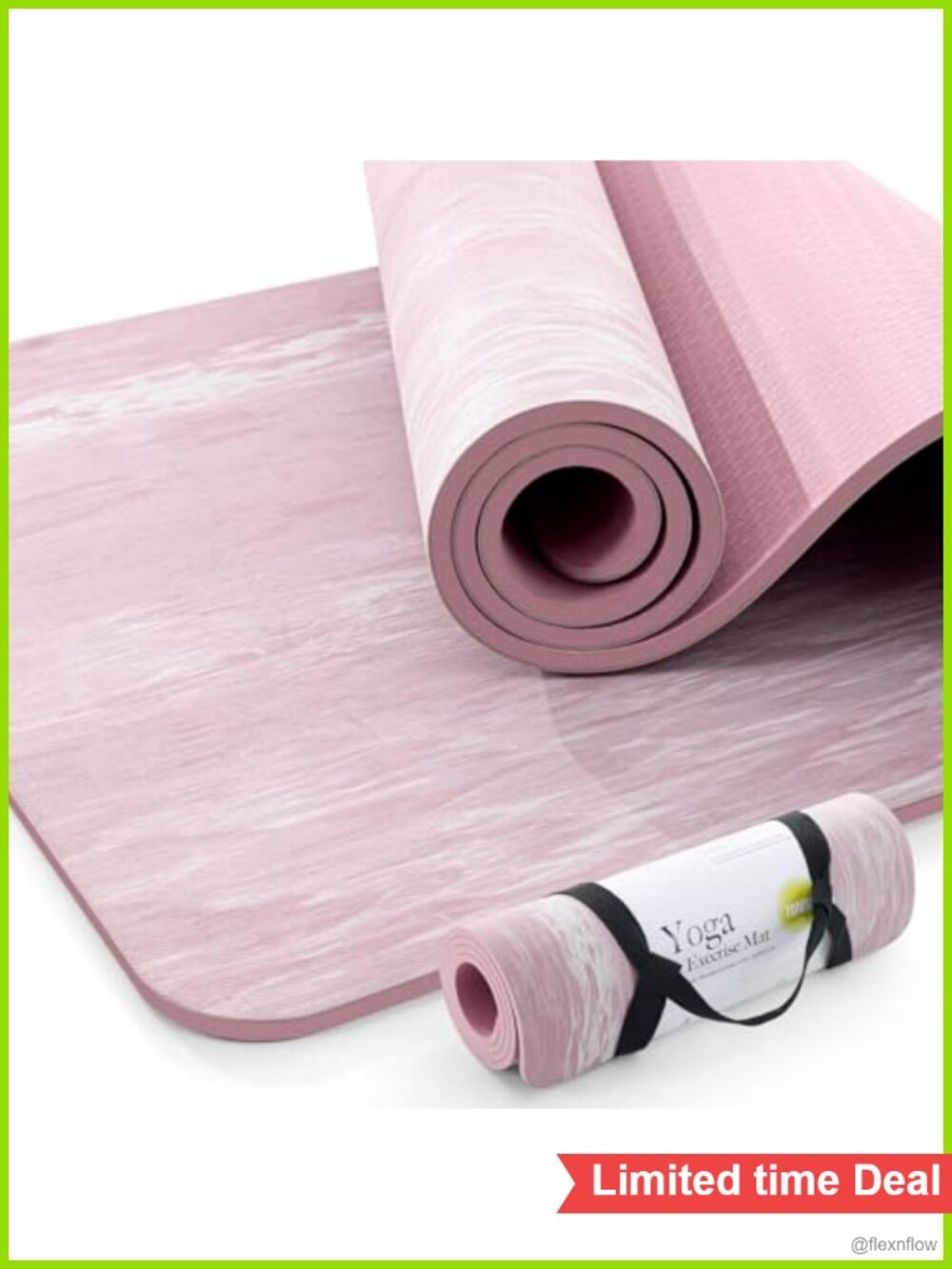 Extra Thick 10mm Non Slip Eco Friendly Yoga Mat with Strap for Pilates